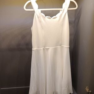 White scalloped edge dress